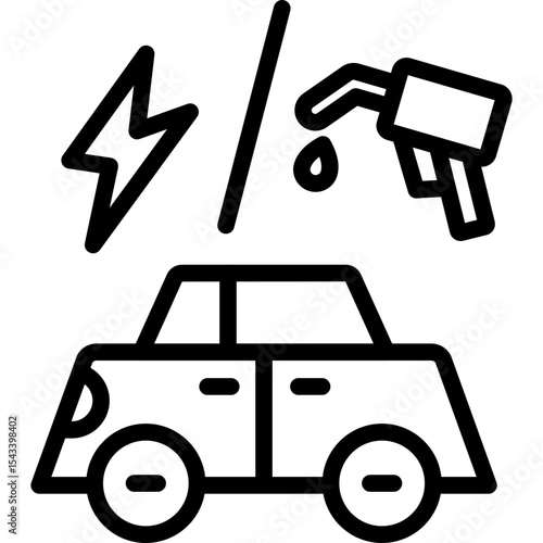 Hybrid car Icon