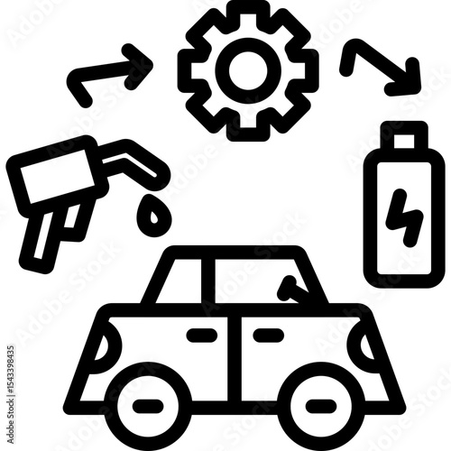 Hybrid Car Icon