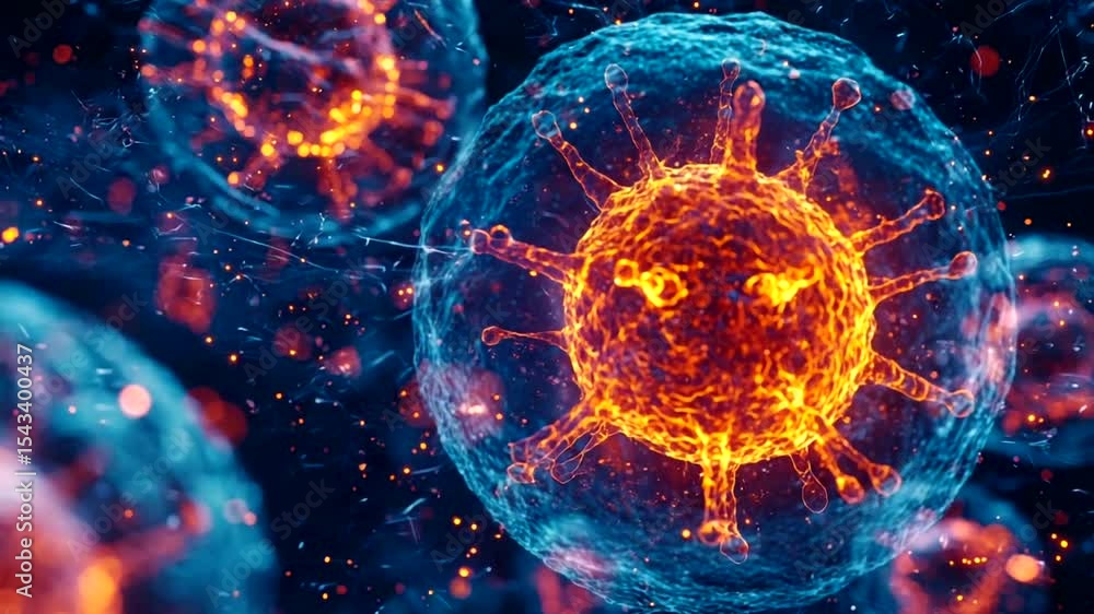 Microscopic representation of cellular structures. Microscopic representation of cellular structures.