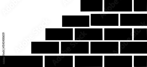 brick wall icon silhouette vector illustration
