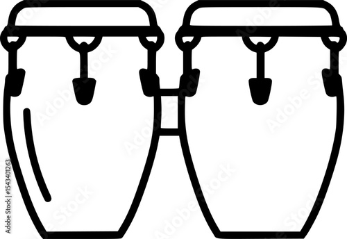 Bongos Icon Vector Illustration
