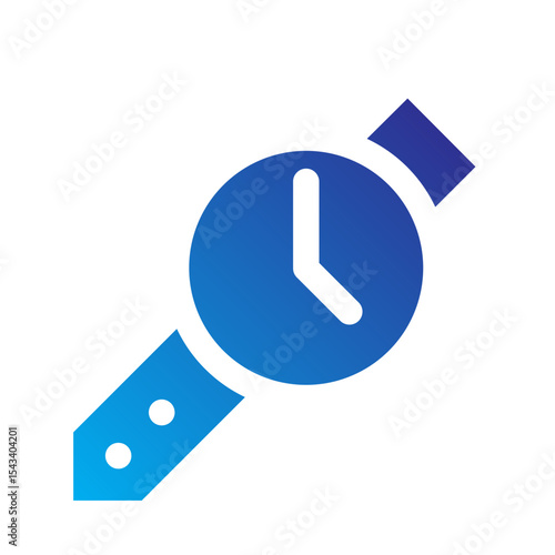 Simple wristwatch icon for timekeeping or wearable tech.