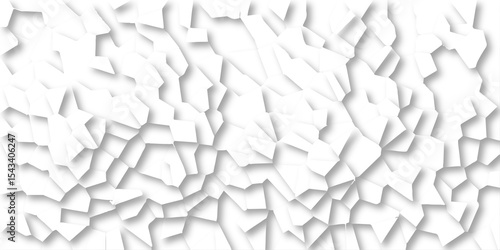 Beautiful white crystallized polygon background. abstract light white stone tile pattern with shadow. modern wallpaper, trendy simple minimal geometric background abstract mosaic backdrop.