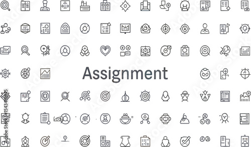 Versatile Assignment Icons Collection for Project Management and Business Workflow Design