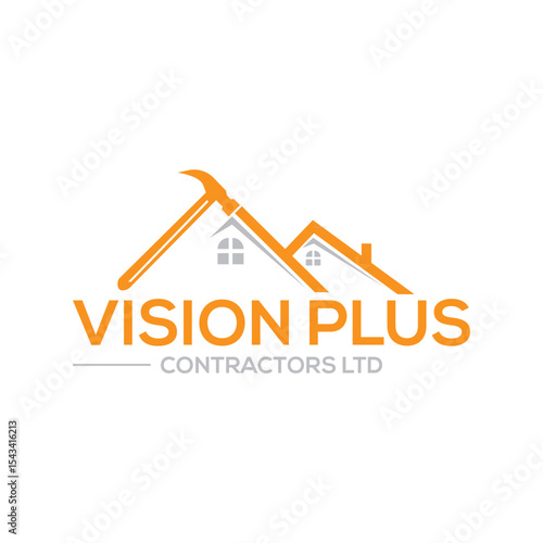 Professional and bold **Contractors Ltd** logo design, ideal for construction, engineering, and building firms. Features strong typography, tools, or structure icons to represent strength, reliability
