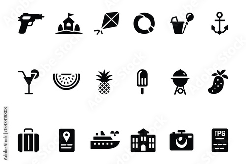 Collection of Summer and Travel Icons