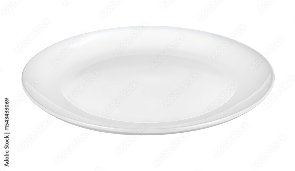 White ceramic plate for serving food and meals in kitchen or restaurant clean and simple dish design White ceramic plate for serving food and meals in kitchen or restaurant clean and simple dish design