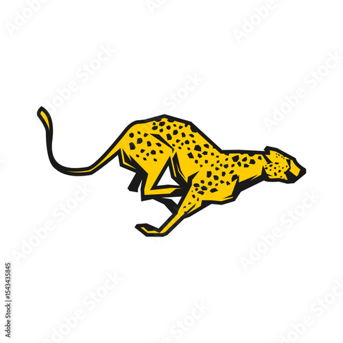 Cheetah running fast logo