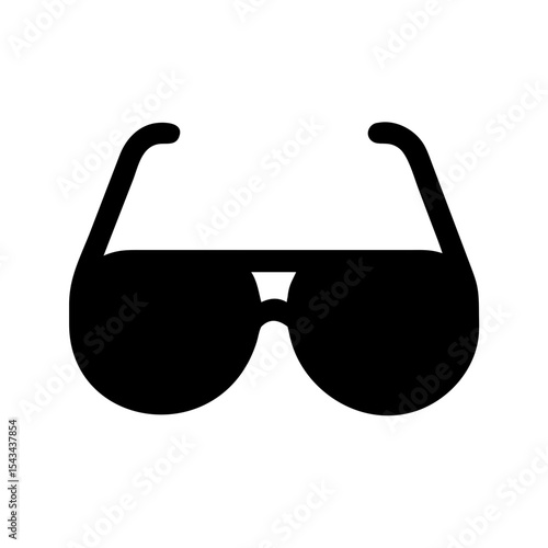 Black glasses isolated on white background with clipping path fashion eyewear accessory design