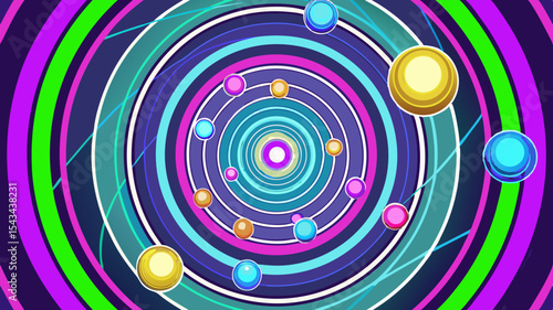 Quantum Multiverse Data Visualizer — Futuristic Vector Infographics.