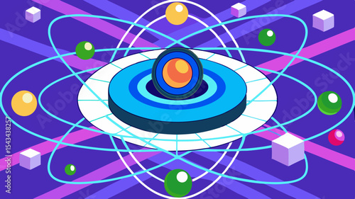 Quantum Multiverse Data Visualizer — Futuristic Vector Infographics.