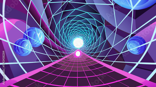 Quantum Multiverse Data Visualizer — Futuristic Vector Infographics.