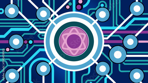Quantum Multiverse Data Visualizer — Futuristic Vector Infographics .
