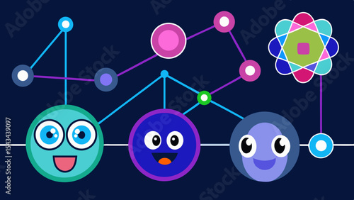Quantum Multiverse Data Visualizer — Futuristic Vector Infographics .