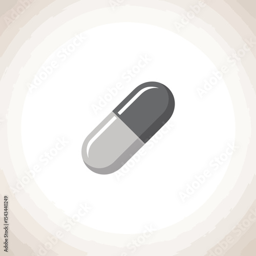Simple capsule pill icon graphic design
