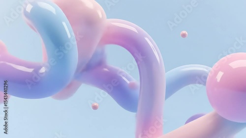 Fluid Abstract with Swirling Pastel Colors