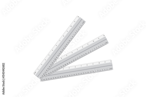 School ruler set with triangle and straight rulers for measurement and geometry, perfect for math and design use.