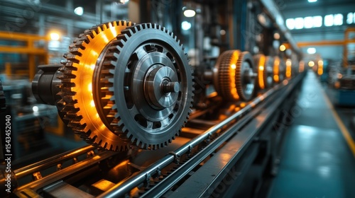 Wallpaper Mural Industrial gear processing line Torontodigital.ca