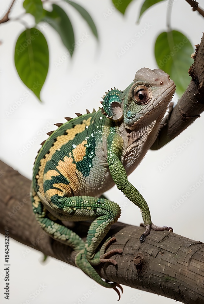 Fototapeta premium green iguana on a tree