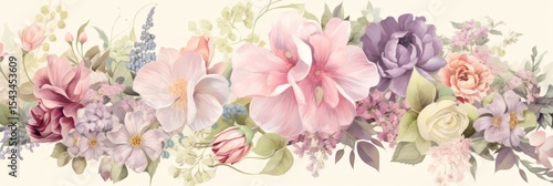 watercolor flowers pattern