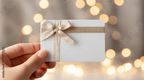 A Gift Card Mockup With An Elegant And Festive Mood