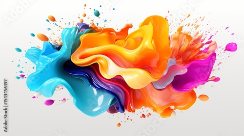 splashes splashes of colored paint