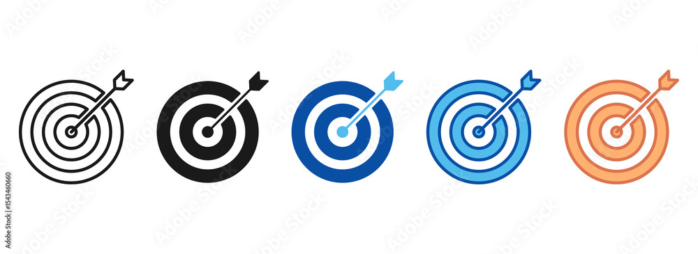 Aim Icon Set Multiple Style Collection Aim Icon Set Multiple Style Collection