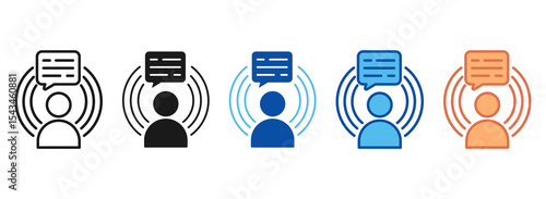 Influencer Marketing Icon Set Multiple Style Collection