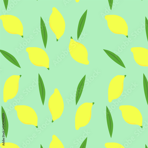 Bezszwowy wzór cytrynowy – świeży letni motyw