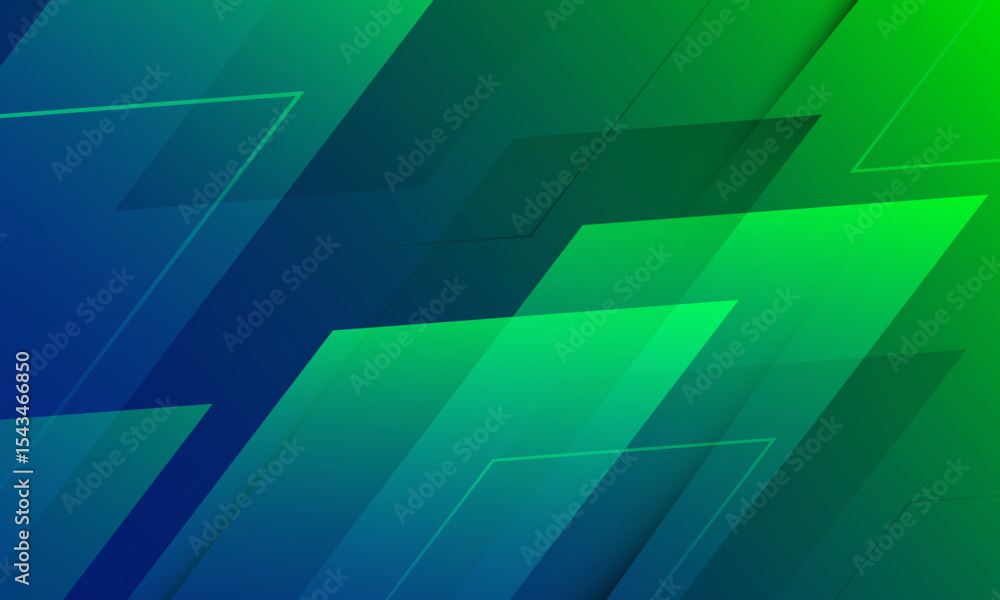 Obraz premium Abstract blue and green geometric background. Eps10 vector