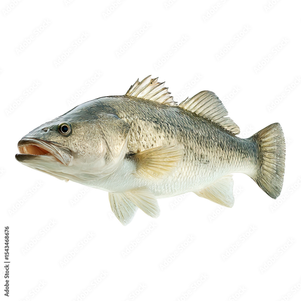 Fototapeta premium Giant Perch: Detailed Close-up of a Large Freshwater Fish
