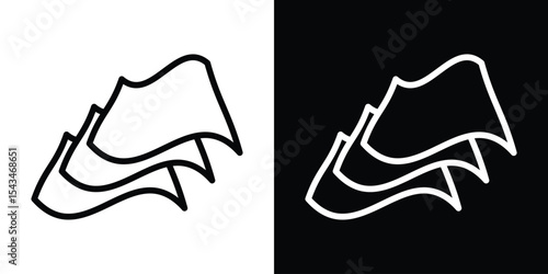 3 Layers icon filled flat sign concept for web design.