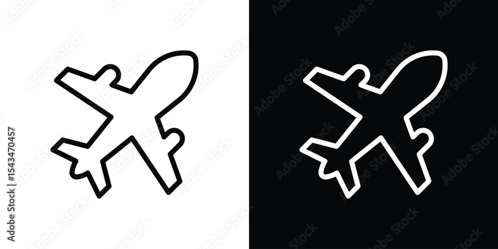 Fototapeta premium Airplane icon filled flat sign concept for web design.