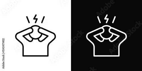 Anxiety icon filled flat sign concept for web design.
