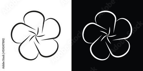 Araliya flower icon filled flat sign concept for web design.