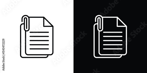 Attach document icon filled flat sign concept for web design.