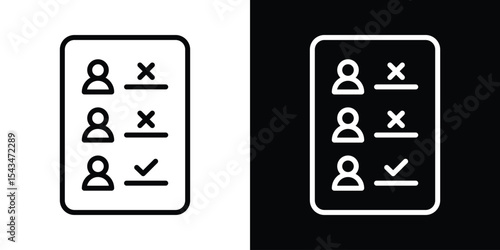 Attend icon filled flat sign concept for web design.