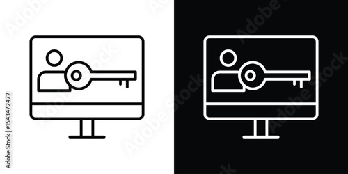 Authorize icon filled flat sign concept for web design.