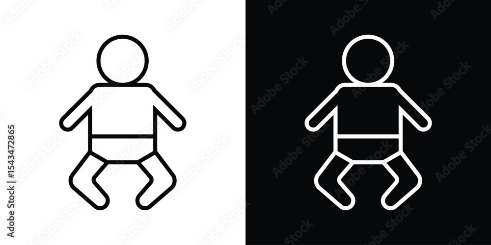 Obraz premium Baby icon filled flat sign concept for web design.