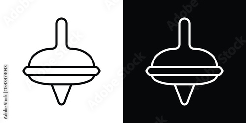 Baby spinning toy icon filled flat sign concept for web design.