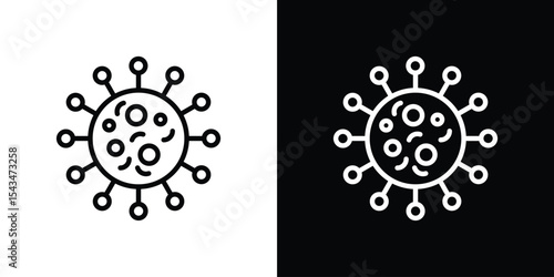 Bacteria icon filled flat sign concept for web design.