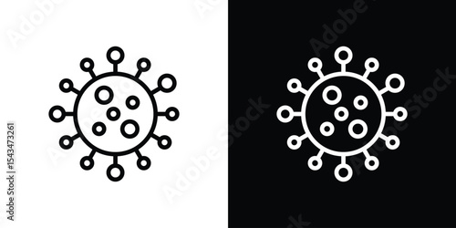 Bacteria icon filled flat sign concept for web design.