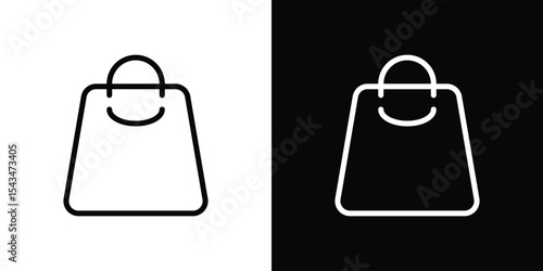 Bag icon filled flat sign concept for web design.