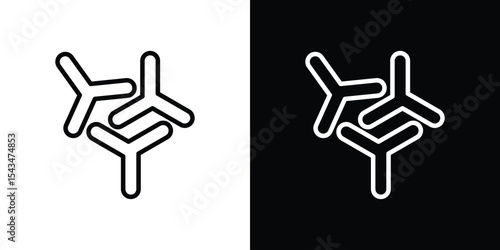 Bifidobacterium probiotics icon filled flat sign concept for web design.