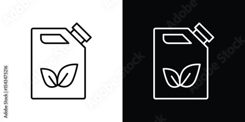 Biofuel canister icon filled flat sign concept for web design.