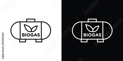 Biogas icon filled flat sign concept for web design.
