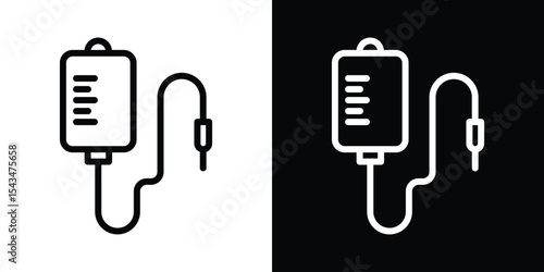 Blood bag icon filled flat sign concept for web design.