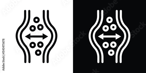 Blood clot pressure icon filled flat sign concept for web design.