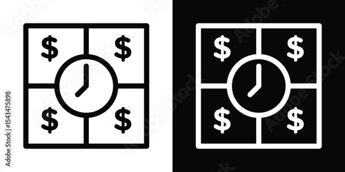 BNPL icon filled flat sign concept for web design.