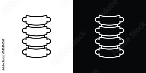 Body spine scan icon filled flat sign concept for web design.